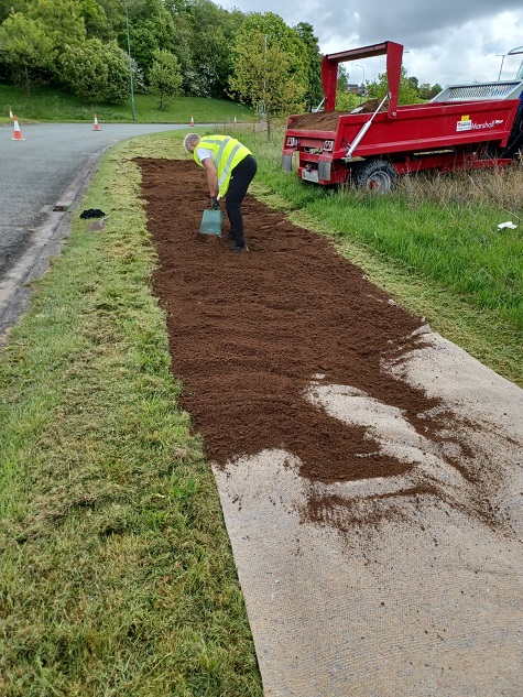 West Lancs council preparing roundside area for wildflower seed sml